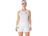camiseta asics court graphic blanca mujer para pádel
