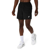 short deportivo asics court negro con tejido ligero y transpirable