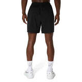 short negro asics court 7 pulgadas para pádel y tenis intensivo