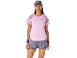 camiseta asics women game ss top color 700 rosa manga corta para pádel