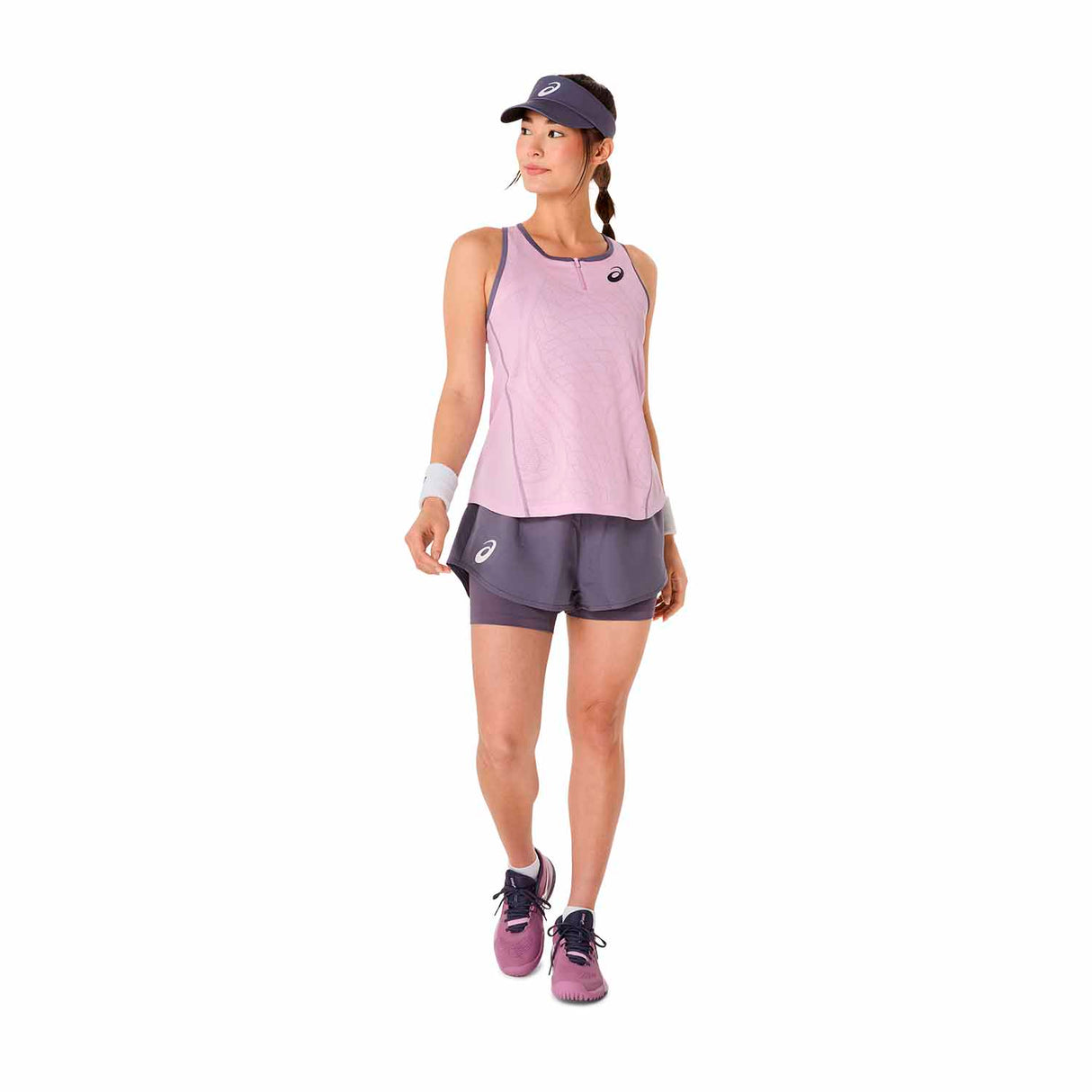 playera asics women game ss top color 700 rosa mujer de alto rendimiento