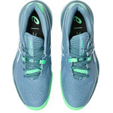 calzado deportivo padel asics gel resolution x con suela verde x groove agarre optimo en cancha pádel