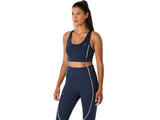 asics match bra azul marino mujer soporte medio tenis y pádel