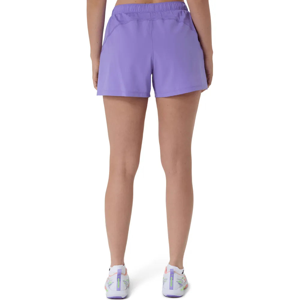 short deportivo asics padel court 2 n 1 short mujer morado amethyst con tejido de secado rápido