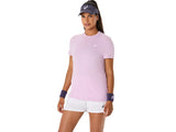 playera asics padel mujer color morado rosa con corte cómodo y transpirable