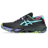 tenis asics negro energy aqua para jugadores de fondo en páde