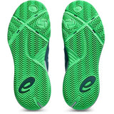 tenis deportivos asics gel resolution x azul verde ideales para jugar padel con estabilidad y control