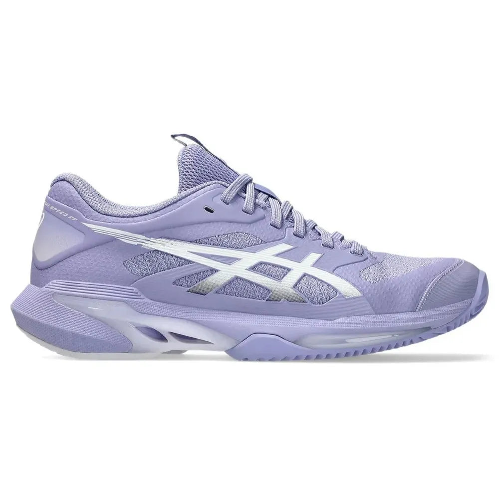 tenis asics solution speed ff 4 clay mujer morado para padel con suela espiga y gran estabilidad