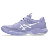 tenis de padel mujer asics solution speed ff 4 clay color morado vista lateral ligera y flexible