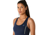 top deportivo asics azul marino mujer transpirable para pádel