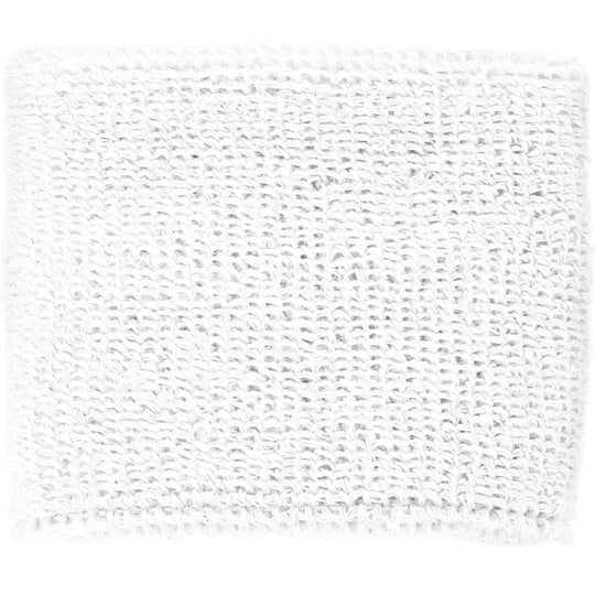 muñequera corta asics blanca tejido suave tipo algodón ideal para padel deporte y control