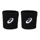 par de muñequeras asics en negro para pádel o tenis con gran absorción