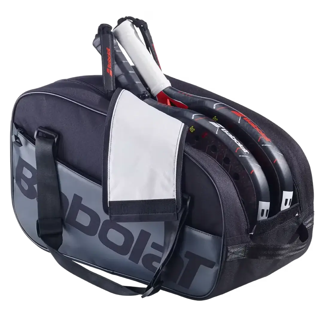 bolsa de pádel babolat court s 105 negra con logo visible