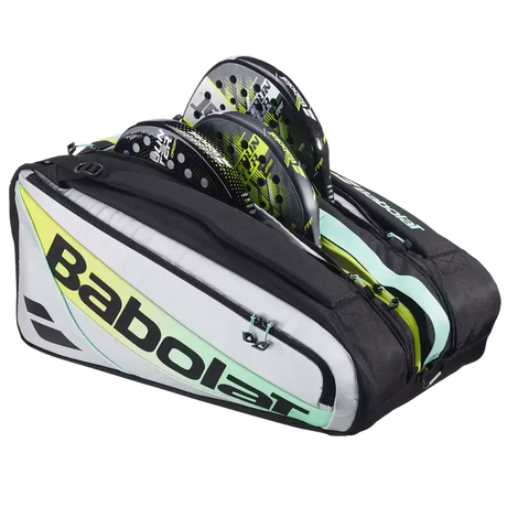 bolsa babolat rh pro padel abierta con raquetas organizadas