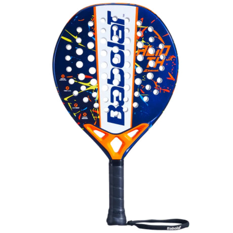 pala de padel babolat alioth jr azul y amarilla para niños de 8 a 12 años