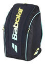 mochila babolat padel backpack rh negra con detalles verde menta