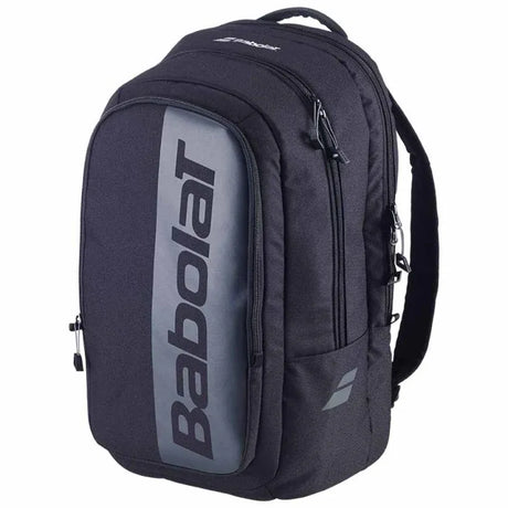 mochila Babolat Court Hero negra con compartimento frontal vertical