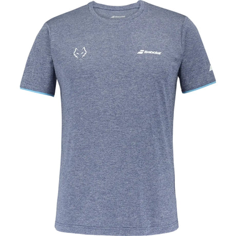 camiseta babolat juan lebrón gris para hombre con logos en pecho