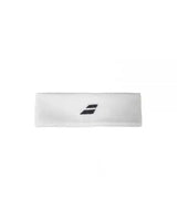 babolat logo headband blanca ligera y absorbente para partidos intensos