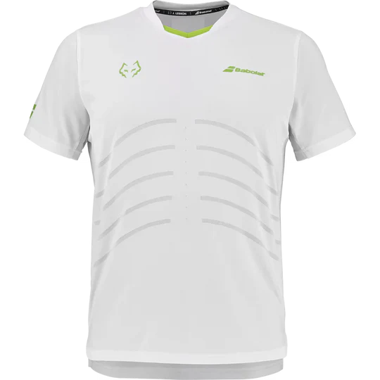Playera Babolat Juan Lebrón Réplica Crew Neck Blanco para Pádel