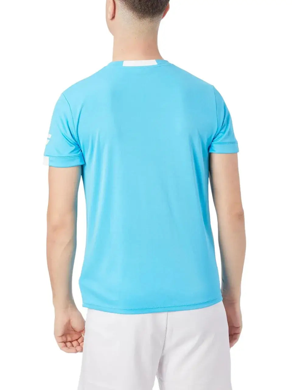 camiseta babolat play crew neck cian para partidos bajo el sol