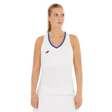 camiseta sin mangas babolat play blanco mujer padel ligera y cómoda