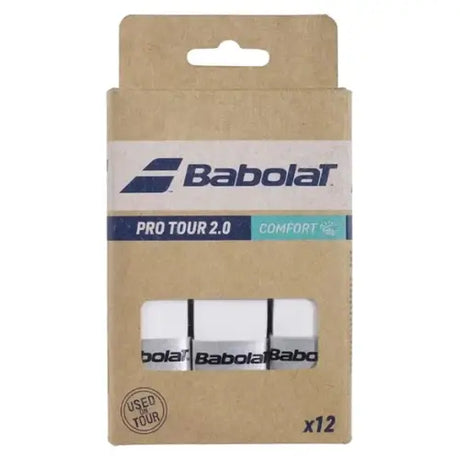 pack 12 overgrips babolat pro tour 2.0 blanco confort profesional