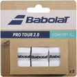 overgrip babolat pro tour 2.0 blanco x3 con absorción avanzada y control