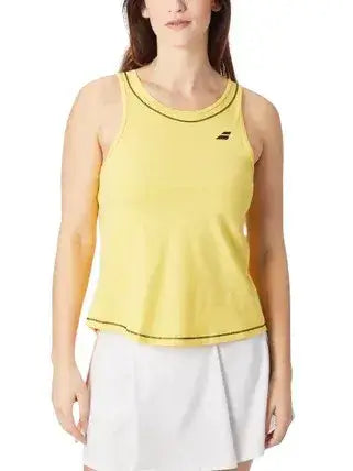 tank top babolat mujer amarilla sin mangas para jugar pádel con libertad