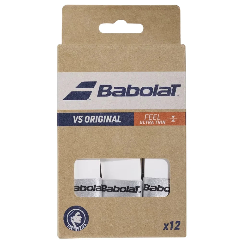 overgrip babolat vs original blanco paquete de 12 ultra delgado para pádel