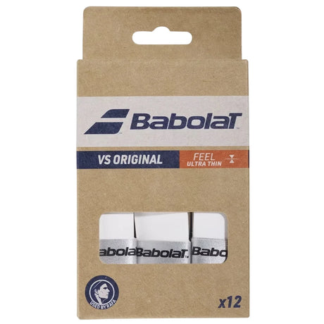 overgrip babolat vs original blanco paquete de 12 ultra delgado para pádel