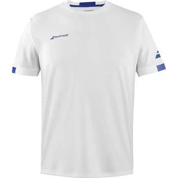 camiseta blanca babolat para pádel hombre con tejido técnico reciclado