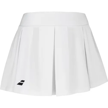 falda deportiva mujer babolat color blanco con short negro integrado