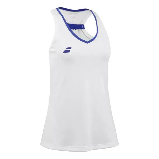 prenda deportiva babolat blanca sin mangas mujer padel moderno
