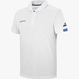 polo técnica babolat blanca para hombre con logotipo en el pecho
