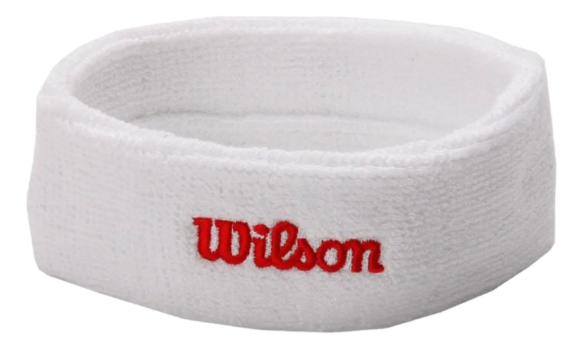 wilson bandana blanca con tejido especial para absorción de sudor