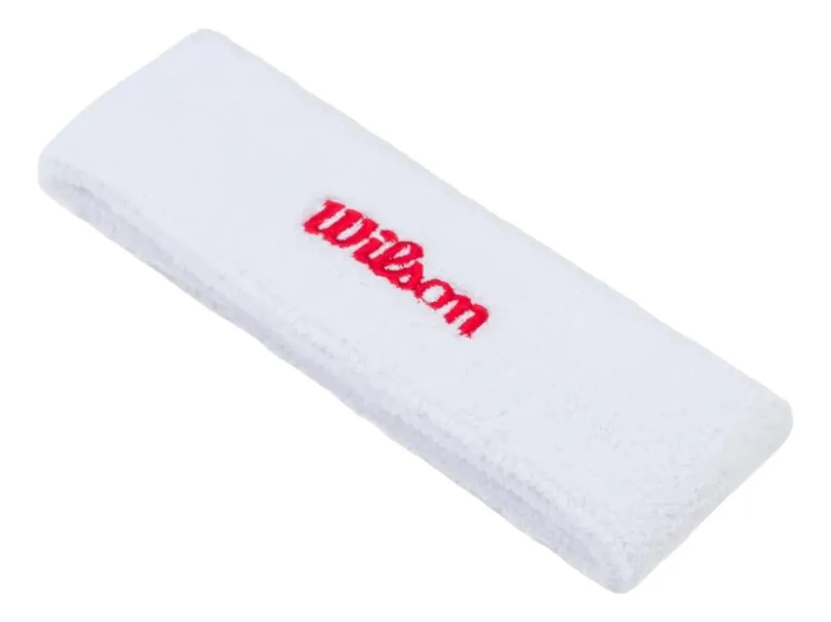 bandana deportiva wilson blanca estilo clásico y funcional en pista