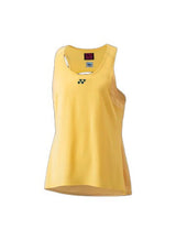 blusa sin mangas yonex mujer amarilla ideal para jugar pádel con frescura
