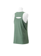 blusa yonex mujer verde olivo sin mangas con tela antiestática para jugar pádel