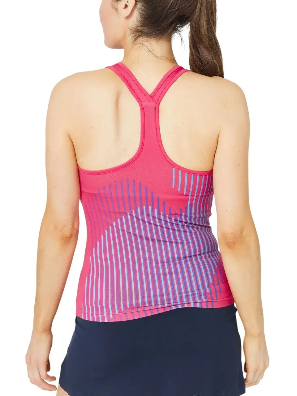 blusa deportiva yonex mujer corte racerback en color fucsia