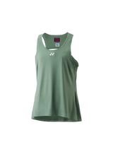 blusa yonex verde olivo sin mangas con tejido flexible ideal para pádel