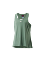 blusa yonex verde olivo sin mangas con tejido flexible ideal para pádel