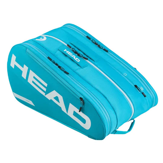bolsa HEAD pádel Tour L verde con bolsillos exteriores y espacio para accesorios