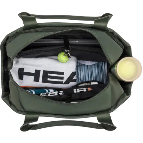 bolsa tenis head pro x tote bag verde 22 litros con espacio para una raqueta tenis y equipo deportivo