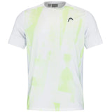 Playera Head Padel Tech Blanca con Verde para Pádel