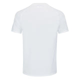 Playera Head Performance Blanca con Estampado para Pádel