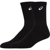 calcetas negras asics cotton crew transpirables para pádel