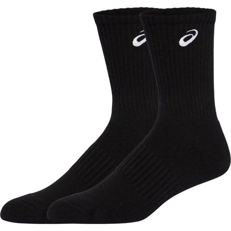 calcetas negras asics cotton crew transpirables para pádel