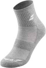 paquete de tres calcetas babolat quarter para jugar pádel, tonos neutros