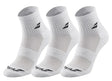 pack 3 pares de calcetas babolat blancas quarter para jugar pádel